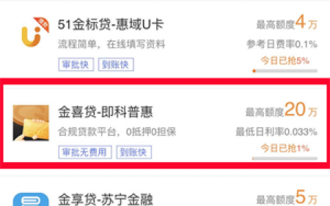 金喜贷怎么样靠谱吗?审核通过上征信吗