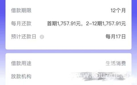 下款率爆炸的老口子，满22你就来，极速下款