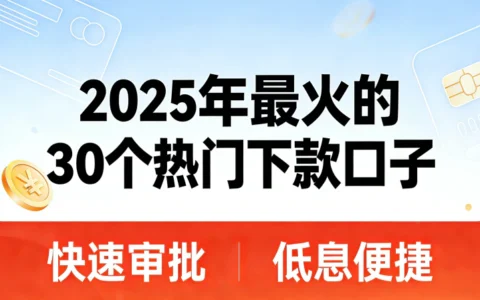 【口子2025年终总结】2025年最火的30个热门下款口子！亲测这些平台真能快速到账