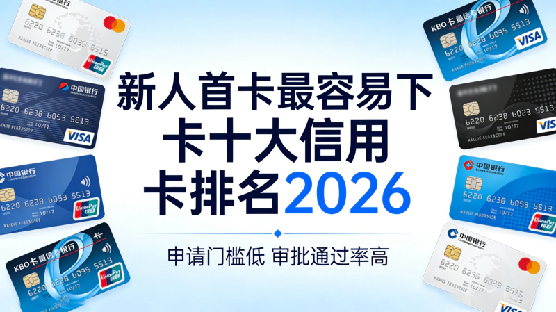 2026新人首卡必看！白户最容易下卡十大信用卡排名