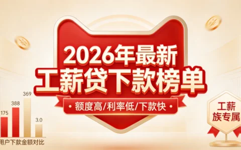 2026年最新工薪贷下款榜单：公积金/社保信用贷款全攻略（1-2月版）